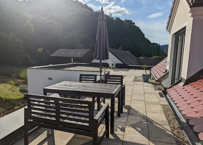 Blick Schloss Prunn * Риденбург